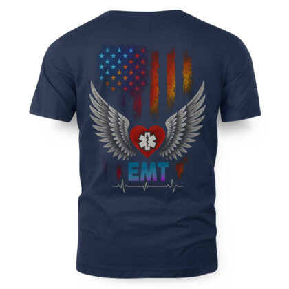 Heart Wings EMT Apparel - Patriotic T-Shirt